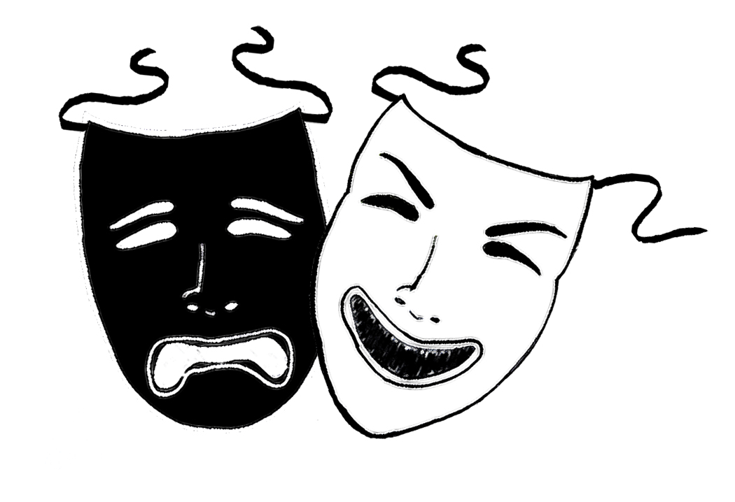 Белая театральная маска. Театральные маски. Театральные маски грустная и веселая. Театральные маски черно белые. Две театральные маски.